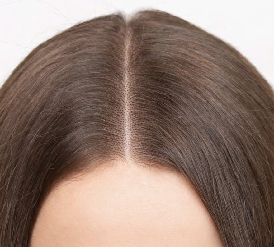 Softer pigmentation blended through a part line